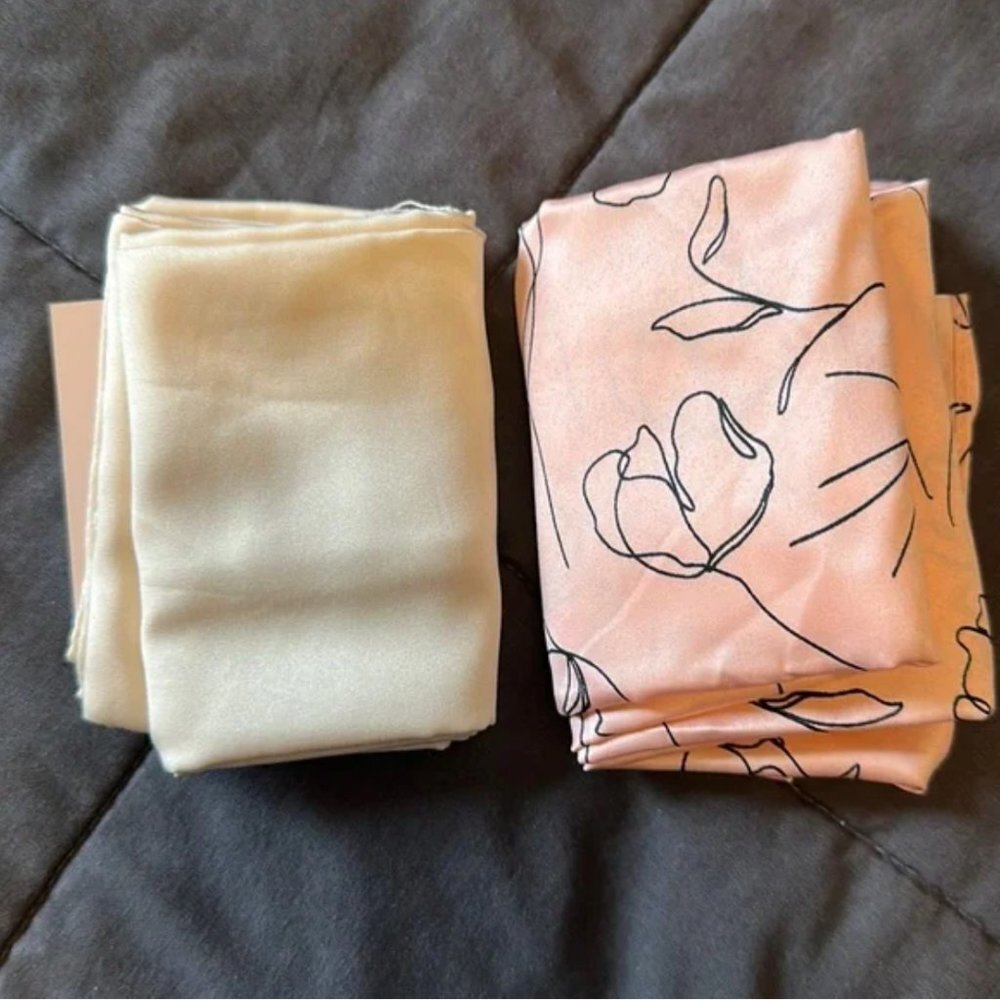 🌸 Lark & Ives Minimalist Hair 2 Scarf Bundle Set w/ Canvas Bag NWT - Picture 6 of 12